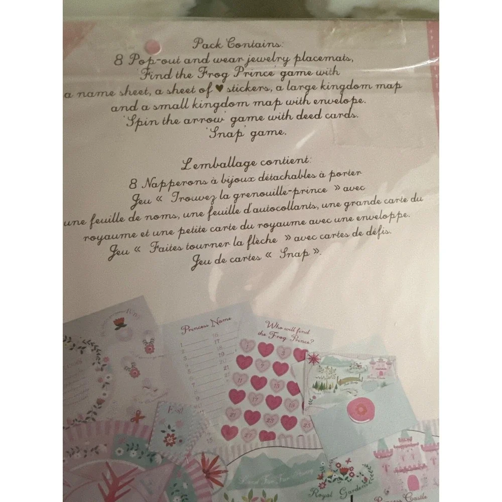 Princess Placemats & Party Games Set